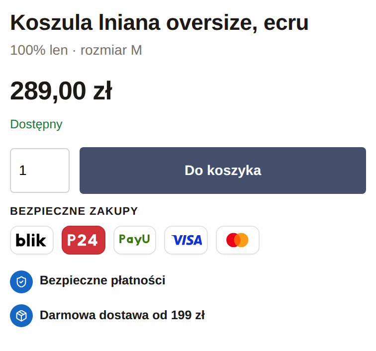 Pieczęcie w stylu Kółka: ikony w niebieskich kółkach obok tekstu